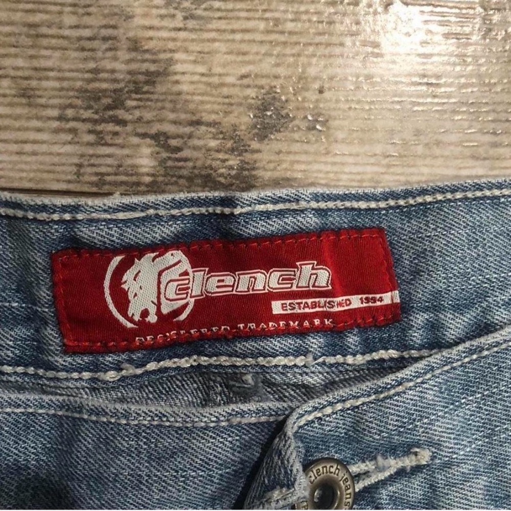 JNCO Blue Denim Cargo Shorts with Red Details - Picture 3 of 4